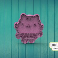 | CUTTERDESIGN . j COOKIE CUTTER MAKER jm Fichier STL Cakey Cat Pastelillo M1 La maison de poupée de Gabby La maison de poupée de Gabby・Design pour imprimante 3D à télécharger