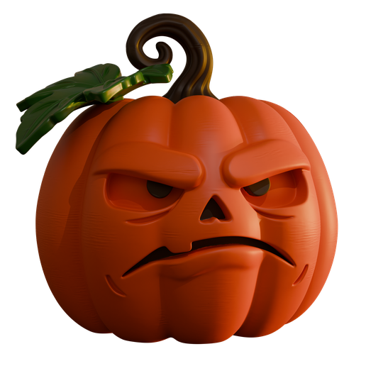 Grumpy Pumpkin with Speech Bubble - I'm Not Fat, I'm Gourd-geous - Multicolor Halloween Jack o Lantern