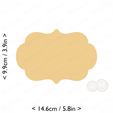 plaque_1~5.75in-cm-inch-cookie.png Plaque #1 Cookie Cutter 5.75in / 14.6cm