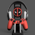 Controller-and-Headset-Stand-Deadpool-01.png Deadpool Dual Controller & Headset Stand