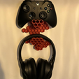 Hex_holder1_UGC.png Hex style gaming controller and headphone wall-mount holder