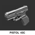 PISTOL-43C-Z.jpg TOYS FIGURE PROP WEAPON PISTOL 43C