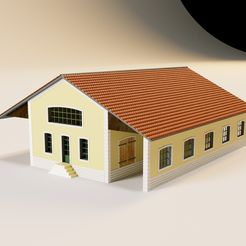 halle plm vue 1.jpg STL file Merchandise Hall 5-door plm・3D print object to download