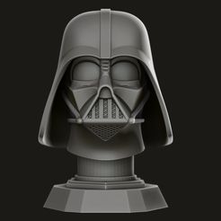 A.jpg STL file ▷ Darth Vader Mask with Base・Model to download and 3D print