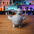 bia23.png Chibi Turtle Warrior – Single Piece STL for 3D Printing