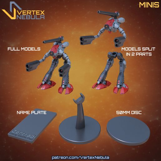 👾 Invader Officer Minis (1/285 scale)・ 3D File for 3D printing・Cults