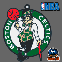 celtics-tinker-b.png STL file Boston Celtics logo keychain. NBA.・Template to download and 3D print