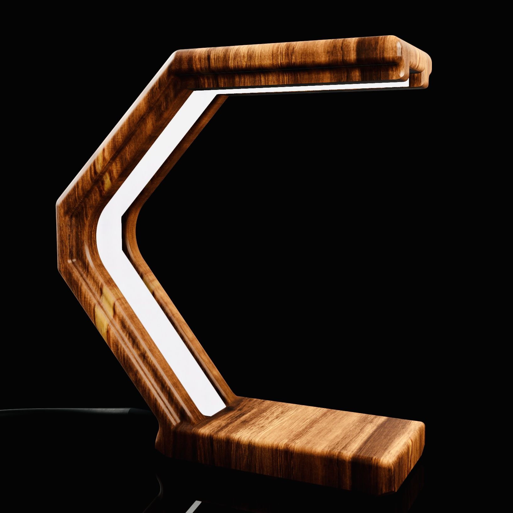 3D file Wooden Office Desk Lamp・3D printing idea to download・Cults