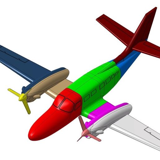 Parts.jpg Download free STL file Cessna F406 • Design to 3D print, Guillaume_975