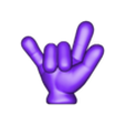 ILY.obj Cartoon Hand 5 Fingers ILY