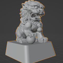Kecap-Chinese-guardian-lion.png 3D file Keycap Chinese guardian lion・Design to download and 3D print, Lili4e