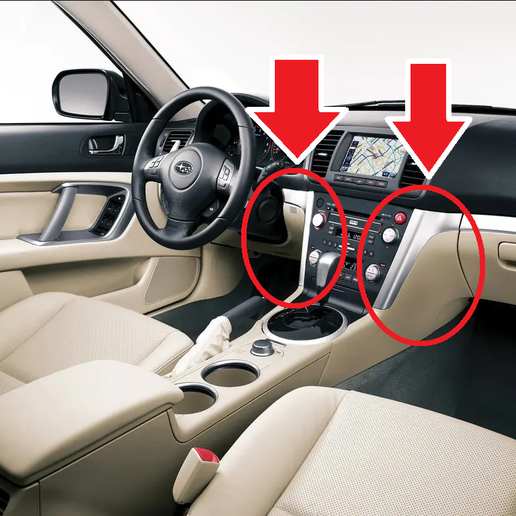 Subaru Legacy Outback 2005-2009 central console side covers