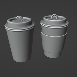 coffeecupsorns.png 3D file Coffee Cup Christmas Ornaments・3D printing idea to download