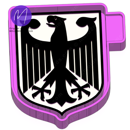 German Coat of Arms Freshie STL Mold Housing