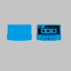 cassete.png Porte-clés porte-clés Cassette 90