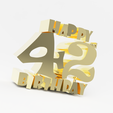 Front-Gold.png 42nd Happy Birthday Plaque