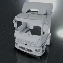 AAAAA.png Fichier STL CABINE DE CAMION MERCEDES BENZ ANTOS・Objet imprimable en 3D à télécharger
