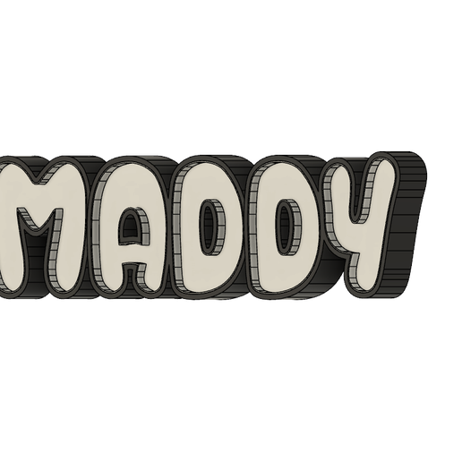 🔆 bright name maddy・ OBJ File for 3D printing・Cults