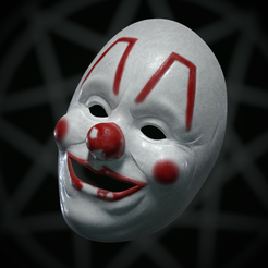 Clown_mask_v2_by_eekseye-7.png Slipknot Clown new mask, Shawn Crahan mask v2