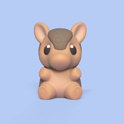 Cod101-Sitting-Armadillo-1.jpeg 3D file Sitting Armadillo・3D print object to download