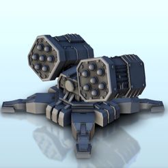 31.jpg Fichier STL Double missile launcher turret 3 (+ supported version) - Warhammer 40 000 Science fiction SF 40k Star Wars Legion Warhordes Grimdark Confrontation・Objet pour impression 3D à télécharger
