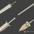 1.png Guts weapon set Form Berserk - Fan Art 3D print model