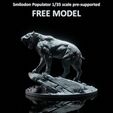 smilodonfront.jpg Smilodon Populator roaring 1-35 scale pre-supported