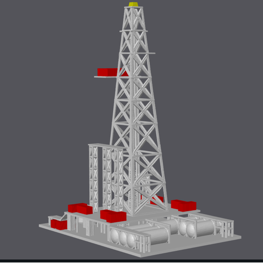 🛢️ oil rig drilling・ STL File for 3D printing・Cults