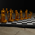 2.png Knight Elf Figure Chess Set Warrior Character Chess Pieces