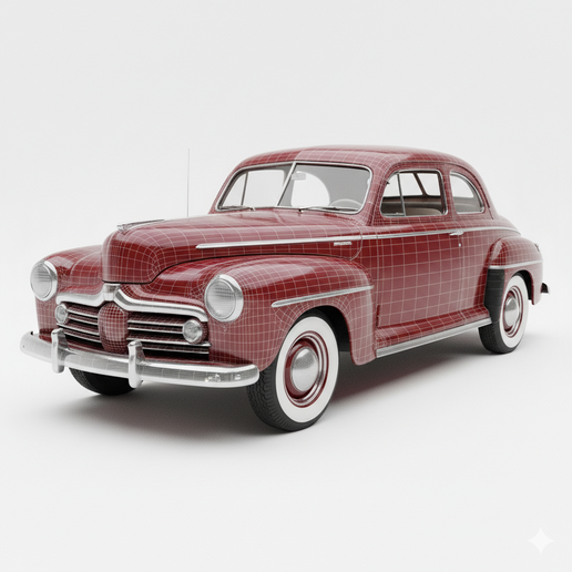 Ford Super Deluxe hot rod STL, car desk decor STL, car figurine STL, wide fender car STL, off road truck STL, print ready car STL, GT car STL, Japanese sports car STL, retro car STL, 2000s tuner car STL, pre supported car STL, street build car STL, tuner