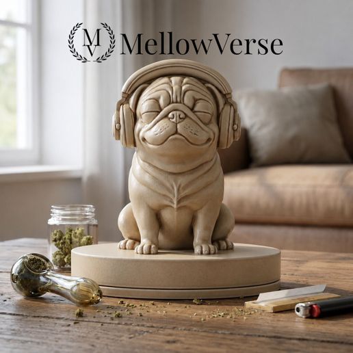 Chill Pug Herb Grinder-2 Part Magnetic - MellowVerse