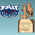 ghkjio.png NCAA - Florida Atlantic Owls football mascot statue - 3d print