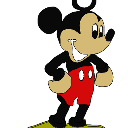 Mickey Mouse Keychain1.PNG Download free STL file Key Chain • Object to 3D print, Brahmabeej