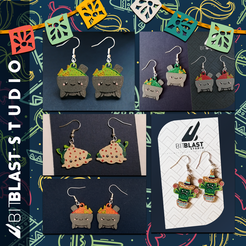 Cinco-de-Mayo-Earrings.png STL file Cinco de Mayo Earrings・3D print design to download