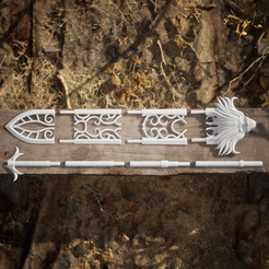Prop-Pieces.png Файл STL Outward - Thrice Wrought Halberd (Prop Size Printing)・Модель для загрузки и 3D печати