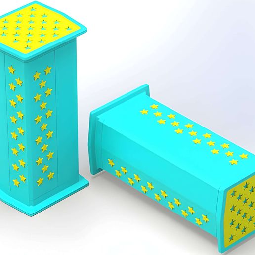 Decorative Star Pattern Domino Box | Storage Case & Organizer