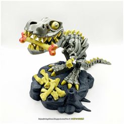 Flexi Factory Print-in-Place Skeleton T-Rex Dinosaur