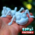 Ant07.jpg STL file Cute Flexi Print-in-Place Ant・3D print object to download, FlexiFactory