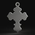 14.png Baroque Cross Pendant with Cabochon Setting 3D print model