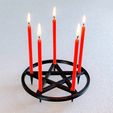 penta-a-five.jpg Pagan Pentagram Cake Topper Candle Holder Collection