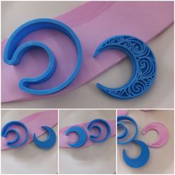 20220113_160846-1.jpg Download STL file Mandala Half Moon Clay/Cookie cutter/stamp • 3D printer template, rinahamilton