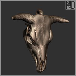 04.jpg Key chain, bull skull