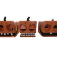 529A68BB-A70B-4E28-93FB-A2AFBC0D294F.jpeg 3 Halloween Pumpkin Heads (Flower Pot / Candy Bucket)