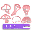Set-of-6-STL-files-For-3d-printed-cookie-cutters-The-sky.png Set of 6 STL files for 3d printed cookie cutters of The Sky