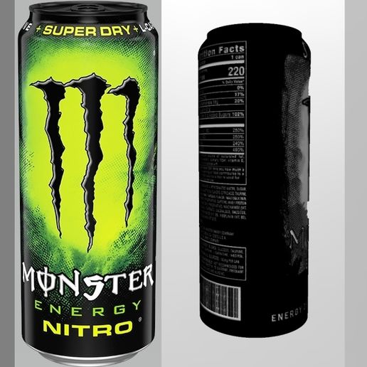 🔦 LITHOPHANY LAMP MONSTER ENERGY nitro super dry・ STL File for