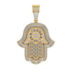 1.jpg Archivo STL Colgante Mano Hamsa Antigua・Modelo para descargar y imprimir en 3D