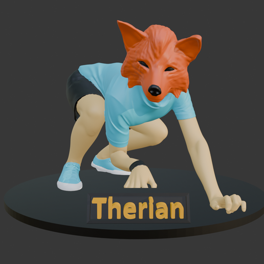 🦊 Figure of Therian - Figure of therean・ 3D File for 3D printing・Cults