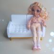 P5.jpg Doll Sofa and Coffee Table ,Barbie  ,Rainbow high doll , Doll Furniture