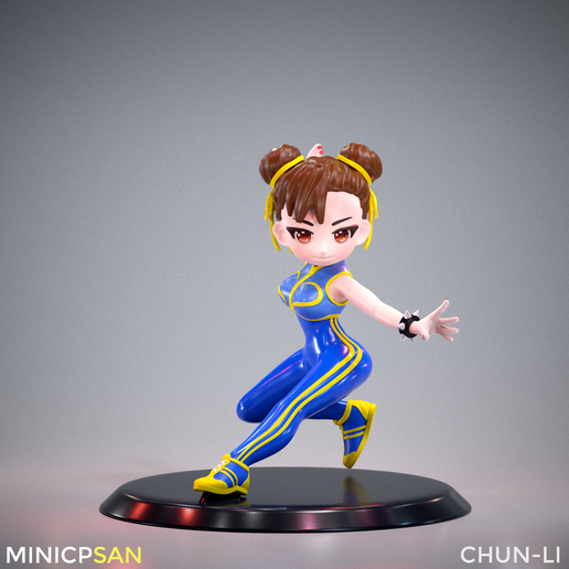 3D file Mini Chun Li Alpha Outfit 02 - Street Fighter Game Figure - 3D ...