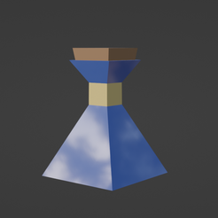 Screenshot-13.png Fichier STL gratuit Bouteille de potion Low Poly・Modèle imprimable en 3D à télécharger